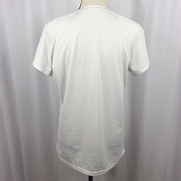 Under Armour Heat Gear T-Shirt Top Womens Large Fitted V-Neck Vented Breathable - Picture 3 of 7